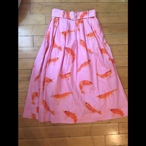 Rachel Antonoff Vinita Midi Prawn Skirt fits sm-m